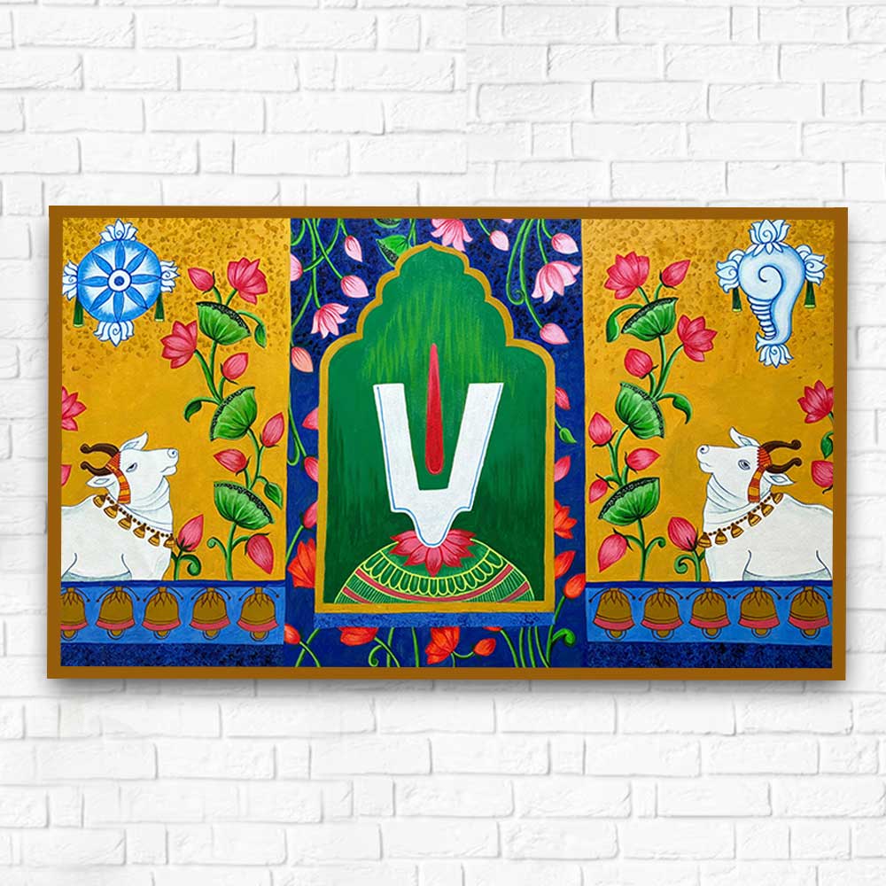 The Divine Symbols of the Lord Balaji - Painting